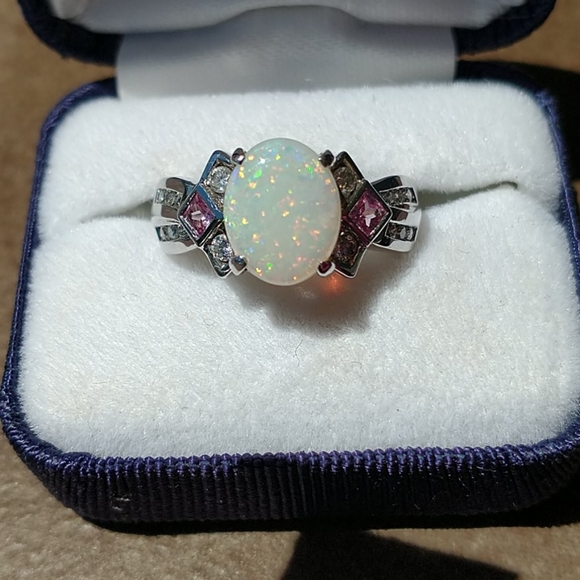 Kay Jewelers Jewelry - Beautiful 14k opal with pink and white sapphires